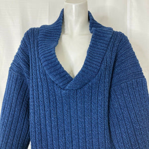 Vintage 80s Ruff Hewn Womens Heavy Oversized Cable Knit Sweater Large