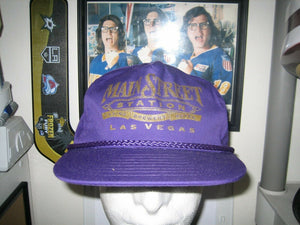 VINTAGE 90S MAIN STREET BASEBALL HAT CAP LAS VEGAS CASINO VTG BREWERY PURPLE