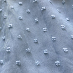 Dress Womens XL Light Blue Swiss Dot Pullover Tiered Ruffled Lined