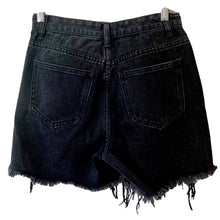 Load image into Gallery viewer, Momokrom Shorts Black Denim Distressed Womens Size 4 US 8 UK
