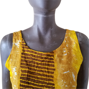 Vintage LILIA'S COLLECTION Bermuda Shorts Set 2-Pc Womens Yellow Sleeveless Top
