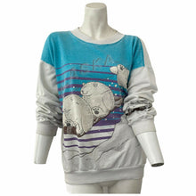 Load image into Gallery viewer, Vintage 1987 Alaska Sweatshirt Womens Large Polar Bears Snow 80S