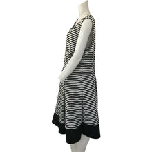 Load image into Gallery viewer, Ashley Stewart Dress Swing Black White Horizontal Stripes Plus Size 3X 18 20