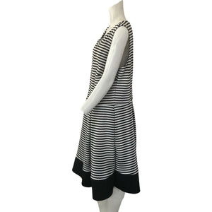 Ashley Stewart Dress Swing Black White Horizontal Stripes Plus Size 3X 18 20