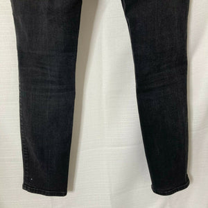 Hollister Classic Stretch High Rise Crop Super Skinny Distress Black Jeans 28x26