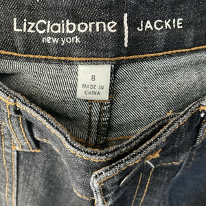 Liz Claiborne NY Jackie Jeans Womens Size 8 Dark Wash