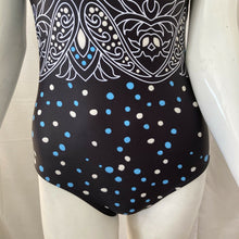 Load image into Gallery viewer, Unbranded Womens Black and Blue One Piece Swimsuit Size Small