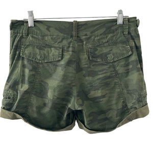 Sanctuary Shorts Switchback Cuffed Hiker Green Camo Womens Size 26
