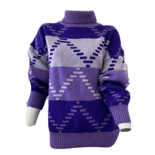 Load image into Gallery viewer, Vintage 80s Charlayne NY Womens Purple Turtle Neck Sweater Large