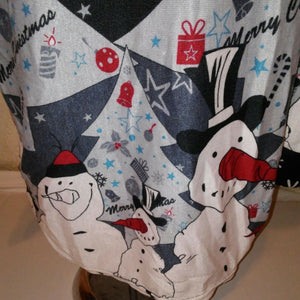 Lai Li Womens Christmas Snowman Snowflake Long Sleeve Shirt Medium