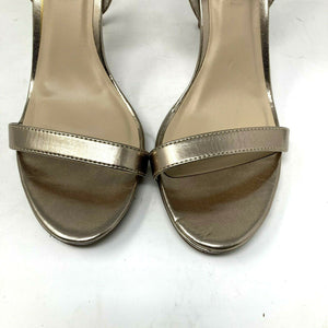 Steven By Steve Madden Rebeca Metallic Bronze Champagne Open Toe Heels 10