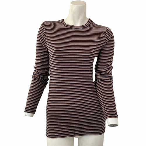 A New Day Shirt Women's Striped Long Sleeve Womens Size Small