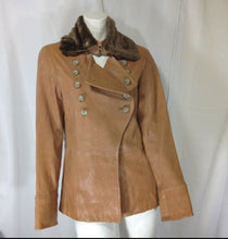 Load image into Gallery viewer, Ck Calvin Klein VTG Womens Light Brown Leather Jacket Size 4
