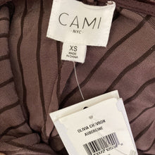 Load image into Gallery viewer, Cami NYC Tank Top Womens XS Velour Brown Olivia Chevron Aubergine Stretch New