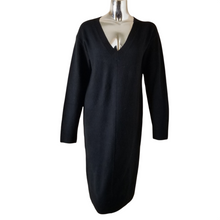 Load image into Gallery viewer, Treasure &amp; Bond Sweater Dress Black Womens Medium