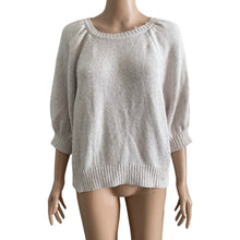 Load image into Gallery viewer, Ann Taylor Sweater Womens Large Pale Pink Pullover Marled Puff Sleeve
