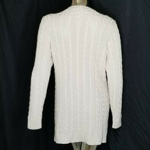 Load image into Gallery viewer, Jeanne Pierre Sweater Chunky Cable Knit Long Sleeve Pullover Womens Large Beige