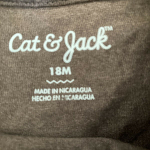 Cat & Jack Boys Gray Super Amazing Brother Long Sleeve Shirt 18M New