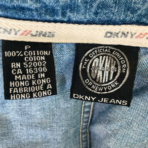 DKNY Jeans Shirt Men’s Denim Medium Wash Button Front Size P Small