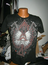 Load image into Gallery viewer, RING OF FIRE T-SHIRT ADULT SIZE M COUTURE WINGS SKULL WINGS INDIAN TOMAHAWK