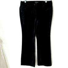 Load image into Gallery viewer, White House Black Market Blanc Womens Black Velour Boot Leg Pants Size 10S