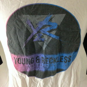 Young and Reckless Stay Reckless Black and White Baseball Tshirt XL