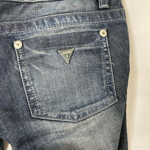 Guess Jeans Womens Dark Wash Blue Denim Cropped Capris Size 24
