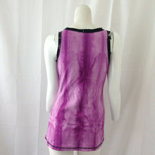 Load image into Gallery viewer, Liu Ce&#39;s Women Purple Embroidered Distressed Tank Top Size Small