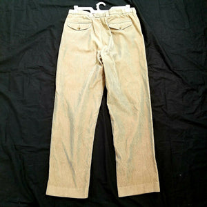 L.L. Bean Pants Mens Khaki Corduroy Straight Leg Size 34