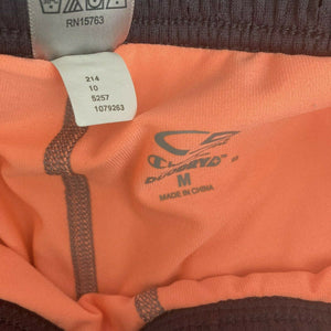 Champion DuoDry Shorts Running Womens Size Medium Orange Gray