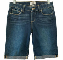 Load image into Gallery viewer, Paige Shorts Bermuda Ariana Womens Size 26 Denim Dark Wash Blue