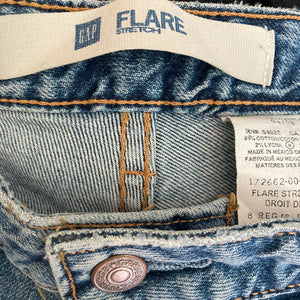 Gap Jeans Flare Straight Light Wash Womens Size 8 Regular