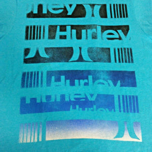 Hurley Womens Light Blue and White Tshirt Medium