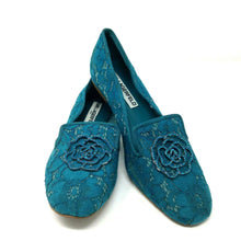 Load image into Gallery viewer, Karl Lagerfeld Hana 2 Green Flat Laced and Gem Loafers Size 6