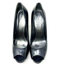 Load image into Gallery viewer, Nine West Dark Gray Metallic Open Toe Heel Size 9.5 M