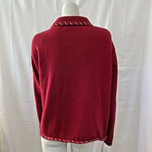 Load image into Gallery viewer, Heirloom Collectibles Christmas Collection 2004 Multicolored Zip Front Sweater