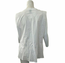 Load image into Gallery viewer, Ravel Blouse White Eyelet Zip Front Women’s Sleeveless Size Large