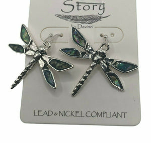 Dragonfly Abalone Fashion Hanging Earrings