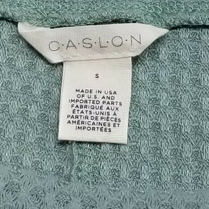 Caslon Womens Blue Boat Neck Raw Seams Waffle Knit Pullover Sweater Top S