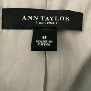 Ann Taylor Blazer Womens Gray Wool Blend Size 8