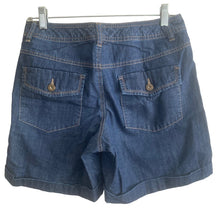 Load image into Gallery viewer, Rafaella Shorts Denim Womens Size 6 blue dark wash short shorts cuffed