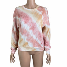 Load image into Gallery viewer, Rails Sweatshirt Women’s Small Pink Peach White Pastel Tie dye Stretch New