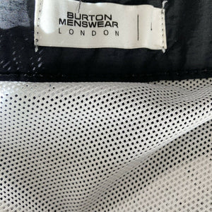Burton Menswear London Mens Large Swim Trunks Board Shorts Black Lightweight
