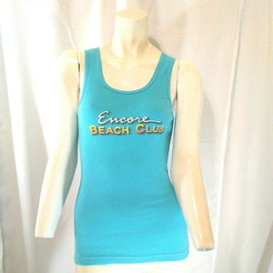 ENCORE Wynn Casino Beach Club Las Vegas Womens Blue Tank Top Size Medium