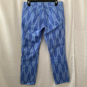 J Crew Factory Stretch Womens Blue Diamond Printed Jeans Size 29 Style a2530