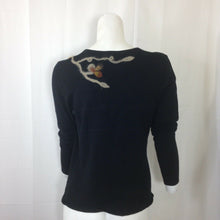 Load image into Gallery viewer, Chagall Womens Black Vintage Sweater with Floral Accents Medium