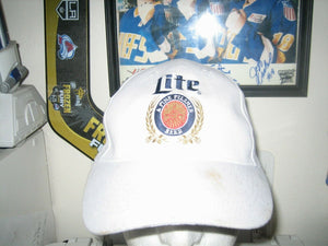 miller lite beer baseball cap hat adult snapback white