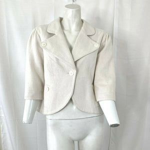 Mossimo Womens Off White Textured One Button Blazer Size Large