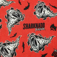 Load image into Gallery viewer, Boys Red Black Sharknado Survivor Pajama Shorts 10/12 shark jaws horror cult