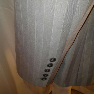 Emma James Suits Womens Plus Sized Gray Pinstriped Suit Jacket Size 16